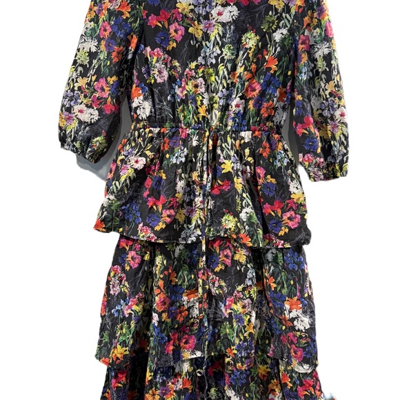 Rowe Floral Tiered Dress Sz 16 - Picture 2 of 4